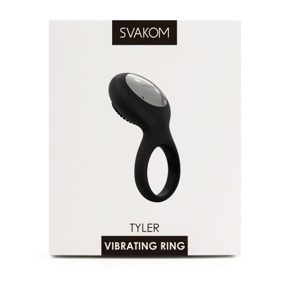 Svakom Tyler - anneau pénien vibrant rechargeable et étanche (noir)