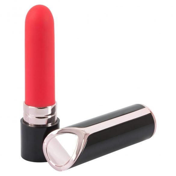 You2Toys Lipstick - nabíjecí růžový vibrátor (červeno-černý)