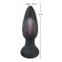 Velours Noir - vibromasseur anal pulsant sans fil (noir)