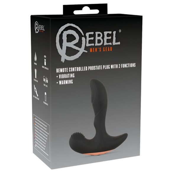 Rebel - Rádiem vyhřívaný vibrátor na masáž prostaty (černý)