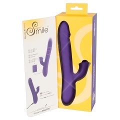   Smile Pearl - nabíjecí, rotační vibrátor s ramínkem na klitoris a posuvem (fialový)