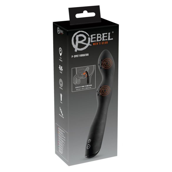 Rebel P-Spot - dual motor prostaatvibrator (zwart)