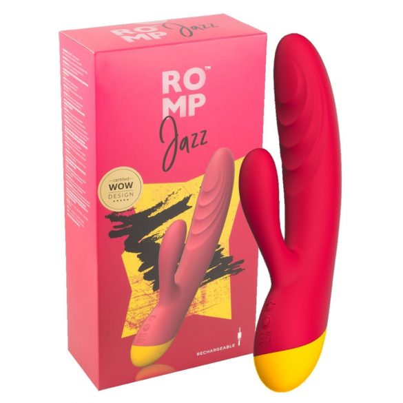 ROMP Jazz - vibromasseur point G étanche avec stimulation clitoridienne (rose)