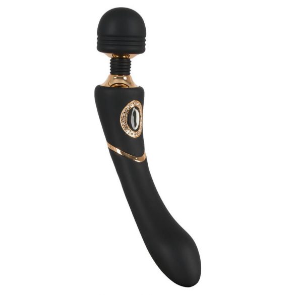 Cleopatra Wand Massager - vodotěsný, nabíjecí masážní vibrátor (černý)