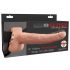 Fétiche Strap-On 9 - Vibrateur Creux Rechargeable (Naturel)