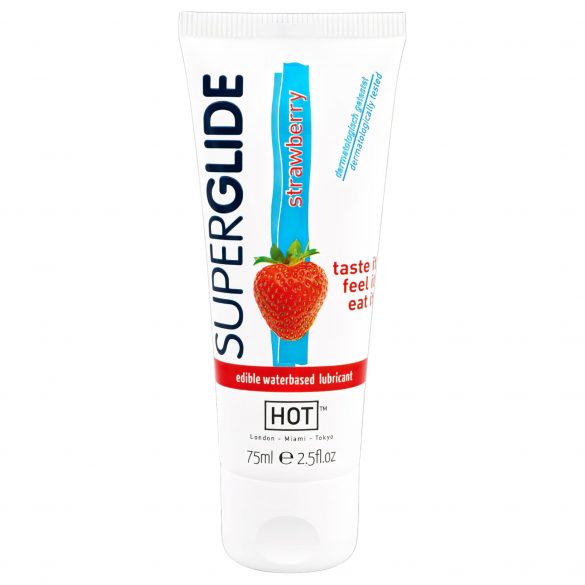 HOT Superglide Jahoda - jedlý lubrikant (75 ml)