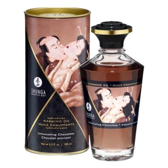 Shunga - huile de massage chauffante - chocolat (100ml)