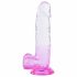 Sunfo - gode réaliste avec ventouse - 22cm (transparent-violet)