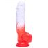 Sunfo - godemichet réaliste avec ventouse - 21cm (transparent-rouge)