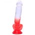 Sunfo - godemichet réaliste avec ventouse - 21cm (transparent-rouge)