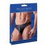 Svenjoyment - tanga homme brillant avec strass et zip (noir)