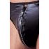 Svenjoyment - tanga homme brillant avec strass et zip (noir)