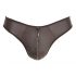 Svenjoyment - tanga homme brillant avec strass et zip (noir) - L