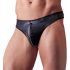 Svenjoyment - tanga homme brillant avec strass et zip (noir) - 2XL