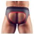 Svenjoyment - open jock slip (zwart-rood)