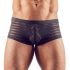 Boxer transparent rayé (noir) - L