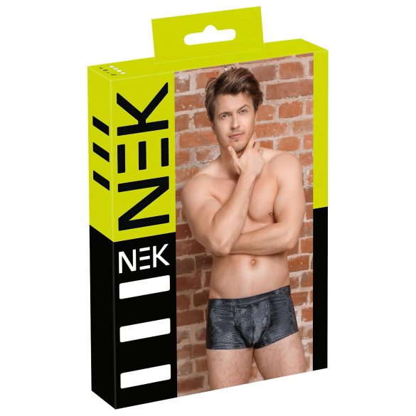 NEK - boxerky z hadí kůže (černé)  - M