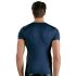 Haut homme noir avec dentelle et lacets (bleu) - M