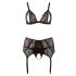 Cottelli Plus Size - Kant lingerie set (zwart)