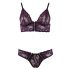 Cottelli - Ensemble de lingerie en dentelle fleurie (violet)