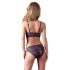 Cottelli - Ensemble de lingerie en dentelle fleurie (violet) - M