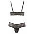 Cottelli Grande Taille - ensemble soutien-gorge dentelle (noir)