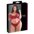 Cottelli Plus Size - zacht kant bh-set (rood)