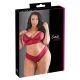 Cottelli Plus Size - zacht kant bh-set (rood)