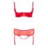 Cottelli Plus Size - Red Versatile Lingerie Set  - 90E/XL