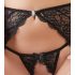 Abierta Fina - ensemble soutien-gorge en dentelle scintillante (noir) - L