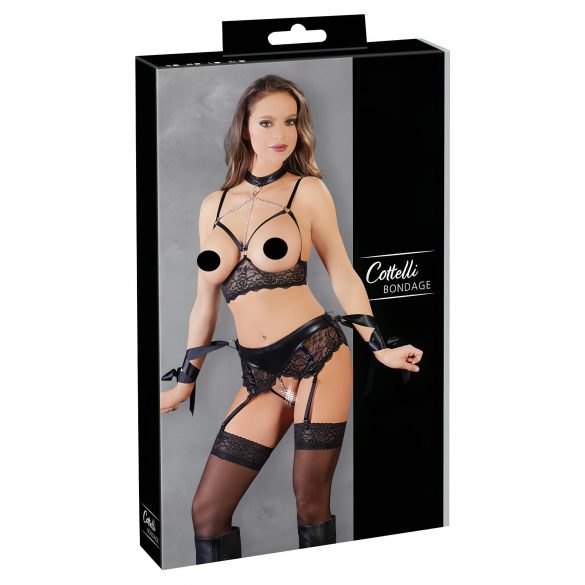 Cottelli Bondage - ensemble de lingerie en dentelle (5 pièces)