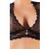 Cottelli Plus Size - strass kanten lingerie set (zwart) - 2XL