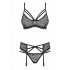 Ensemble de lingerie noir en dentelle avec strass - Obsessive 818