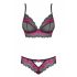 Obsessive Tulia - ensemble lingerie dentelle (noir-rose)