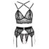 Abierta Fina - ensemble lingerie dentelle (noir)