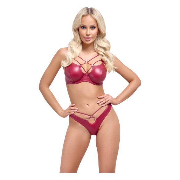 Cottelli Fête - ensemble soutien-gorge brillant (rouge)