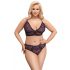 Cottelli Curves Grande Taille - Ensemble de Soutien-Gorge Transparent (Violet) - 2XL