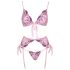 Baisable - Ensemble de lingerie brodé de roses (rose)