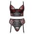 Cottelli Grande Taille - Ensemble Soutien-Gorge Porte-Jarretelles (noir-rouge)