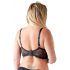 Cottelli Plus Size - Strappy, Ringed Push-Up Bra (Black) 