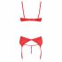 Cottelli - ensemble soutien-gorge ouvert cœur (rouge) - 85C/L