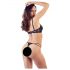 Cottelli - soutien-gorge et string à anneaux (noir) - 85B/L