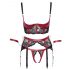 Cottelli Bondage - Matte kanten bh-set (rood)