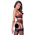 Cottelli Bondage - Matte kanten bh-set (rood) - XL