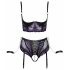 Cottelli Bondage - soutien-gorge avec menottes (noir-violet)