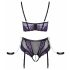 Cottelli Bondage - soutien-gorge avec menottes (noir-violet)