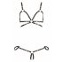 Cottelli Bondage - harnais bikini brillant (noir)