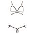 Cottelli Bondage - harnais bikini brillant (noir) - L