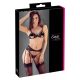 Cottelli - open kant lingerie set (zwart)