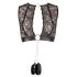 Cottelli Bondage - ensemble de lingerie rayé brillant avec dentelle (4 pièces) - M